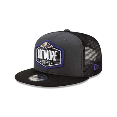 Grey Baltimore Ravens Hat - New Era NFL NFL Draft 9FIFTY Snapback Caps USA3475082